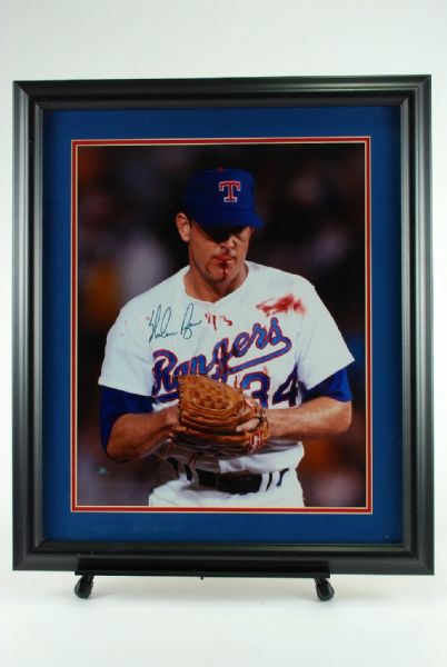 Nolan Ryan Autographed Framed & Mattted "Blood" 16x20 Photograph